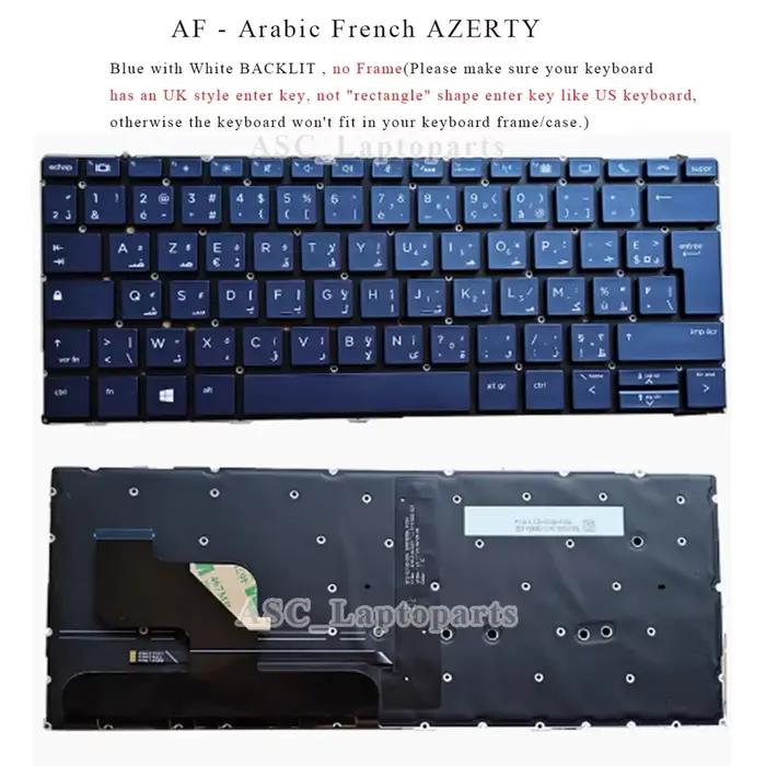 Nouveau clavier AF BR BU GR HU IT LA ND NW SP SW TR UK YU pour HP Elite Dragonfly G1