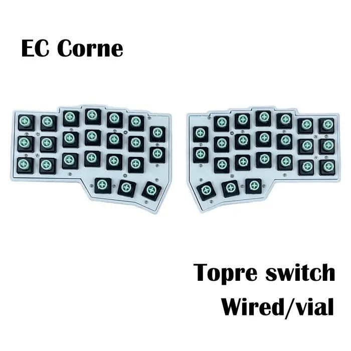 Topre Switch EC Corne Split Ergonomie Clavier capacitif Wired MX Slider Adaptateur VIAL entièrement programmable