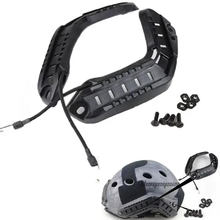 Rail de montage tactique pour casque Fast Helmet en ABS portable universel pour chasseurs et joueurs de paintball