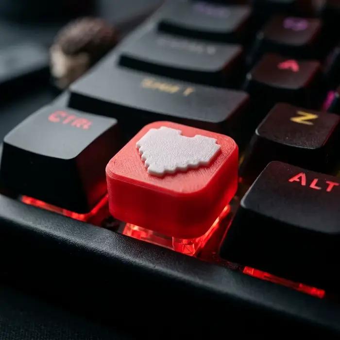 Clavier de jeu PC à axe croisé avec touches personnalisées Pixel Heart