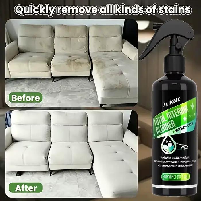 Spray nettoyant pour tissus intérieurs de voiture, puissant détachant pour sièges auto, tapis, revêtements de toit et sellerie