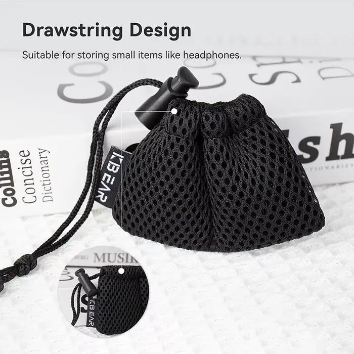 KBEAR BP04 Mini Pochette de rangement portable à cordon pour écouteurs