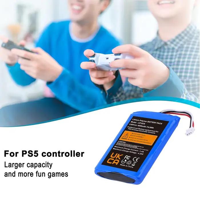 Batterie PS5 Li-ion 4000mAh pour contrôleur sans fil Sony PlayStation 5 PS5 DualSense CFI-ZCT1W pack de 1 à 10 pièces couleurs bleu ciel beige gris or rose violet