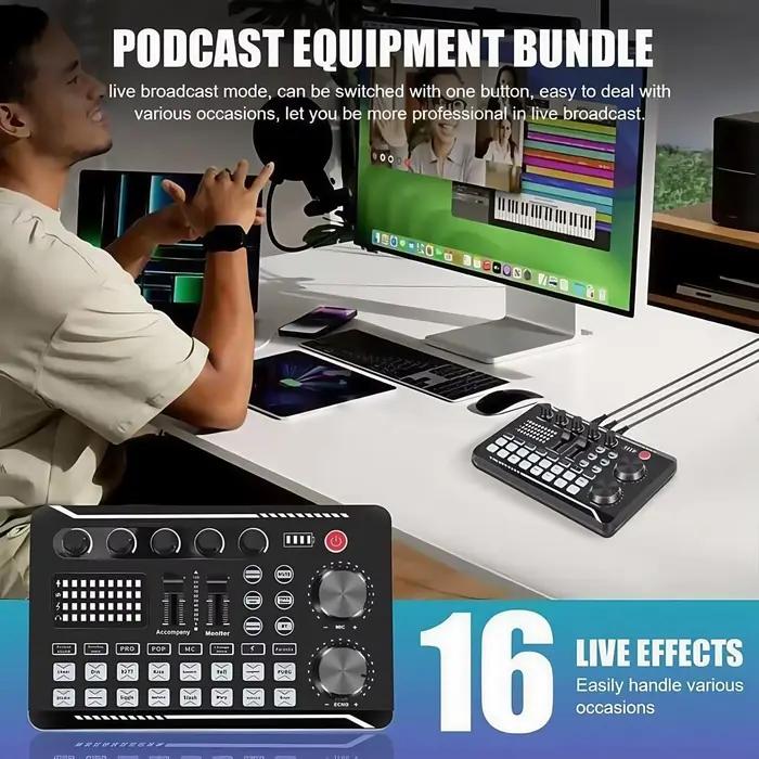Ensemble d'équipement de Podcast en direct F998