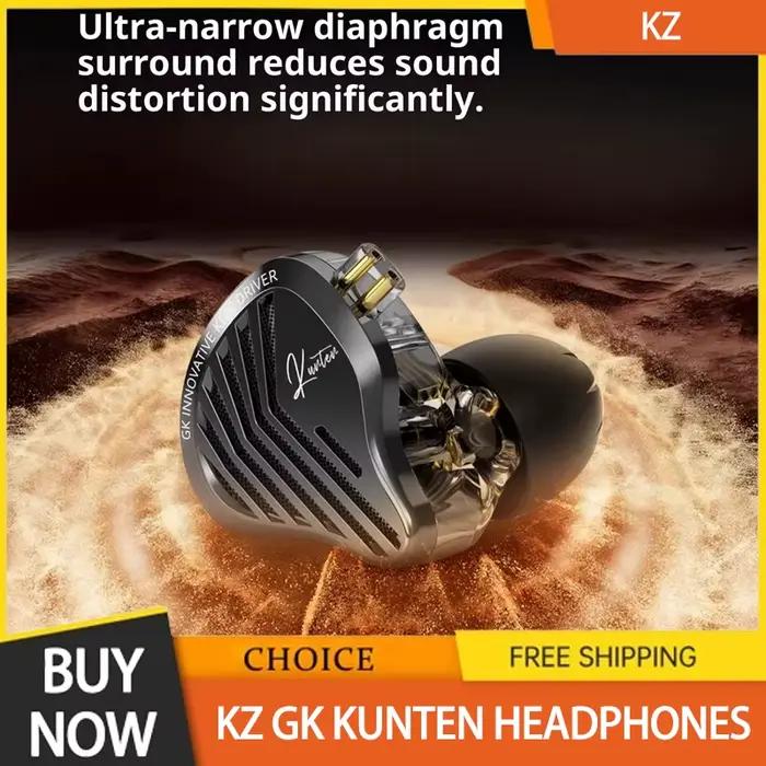 Kz Gk Kunten casque à entraînement dynamique Hifi 2pin écouteurs de basse lourde