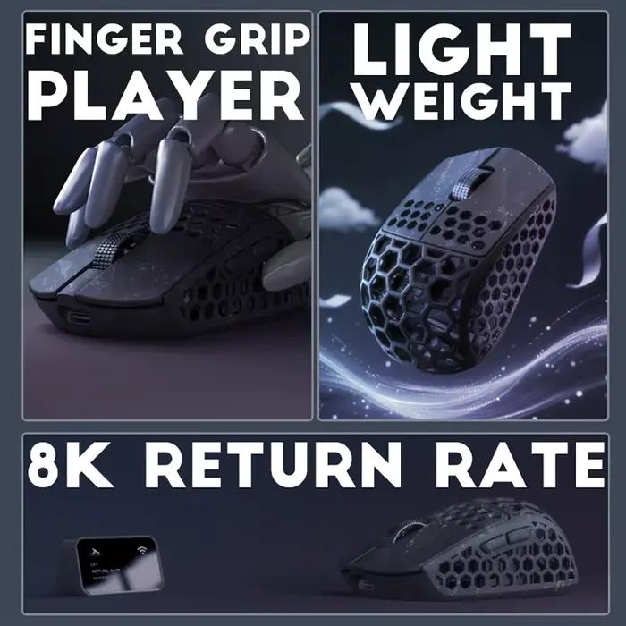 Souris de jeu sans fil Darmoshark M5Air V2 en fibre de carbone forgée