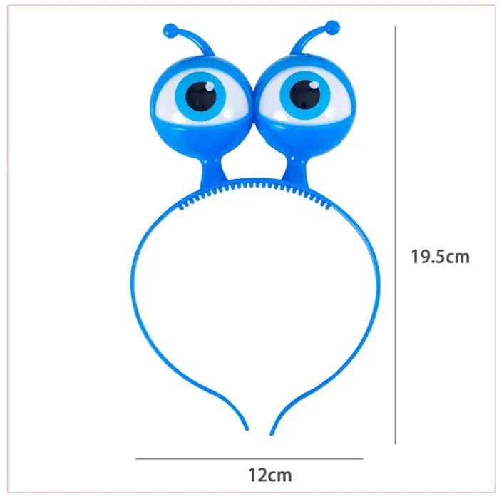 Accessoires de Costume d'halloween, globe oculaire Alien, cerceau de cheveux LED, bandeau lumineux clignotant, accessoires de cheveux amusants de fête, cadeau pour enfants