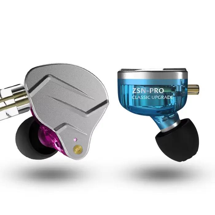 KZ ZSN PRO 1DD + 1BA casque métallique HIFI hybride dans l'oreille écouteur 2 broches câble remplaçable