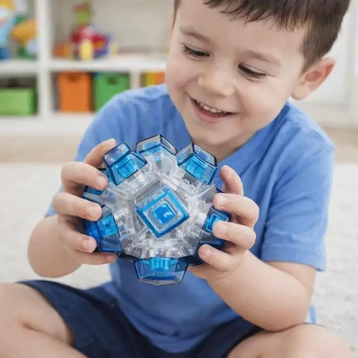 Jouet de clavier interactif en forme de cube sphérique pour jeux de doigts