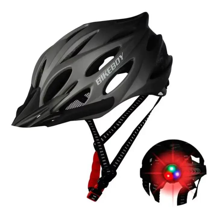 Casque de vélo VTT avec feu arrière pour hommes et femmes, sport, cyclisme, réglable, montagne, route, coussin souple, chapeau de sécurité, accessoires
