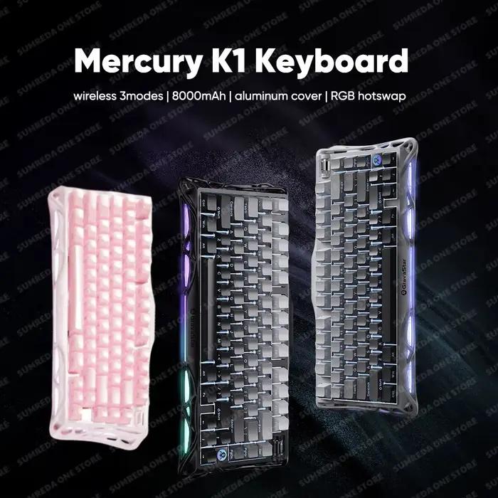 Mercury K1 Grava Star Breaking 75 RGB clavier mécanique de jeu Bluetooth 2.4G filaire RGB Hotswap Gamer