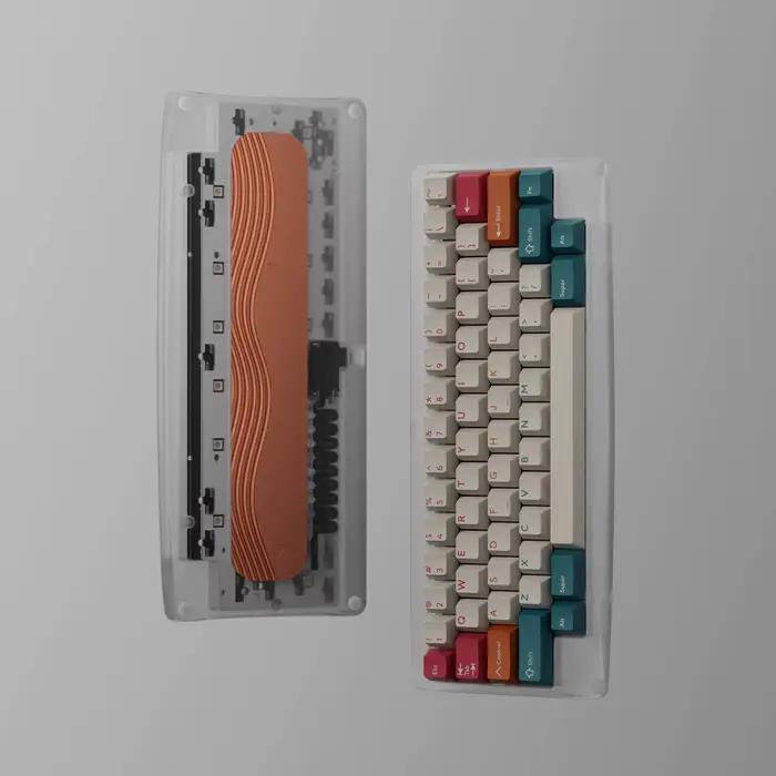 KBDfans Agar Keyboard kit version EC avec plaque aluminium argentée sans interrupteurs EC
