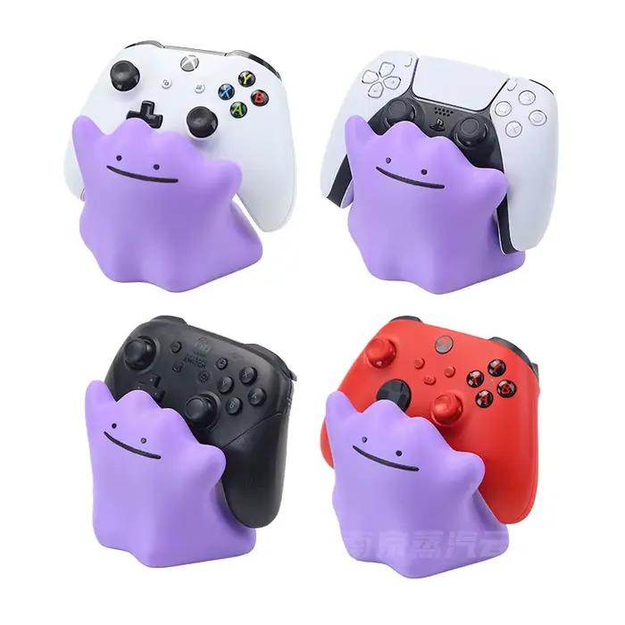 Support de contrôleur de jeu Pokémon violet mignon pour Xbox PS5 Nintendo Switch affichage de jeu sur ordinateur de bureau accessoire anime japonais confortable et pratique pour gamer adultes occasions spéciales