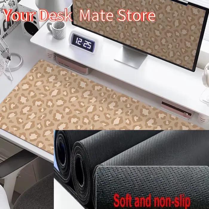 Tapis de souris imprimé léopard rose