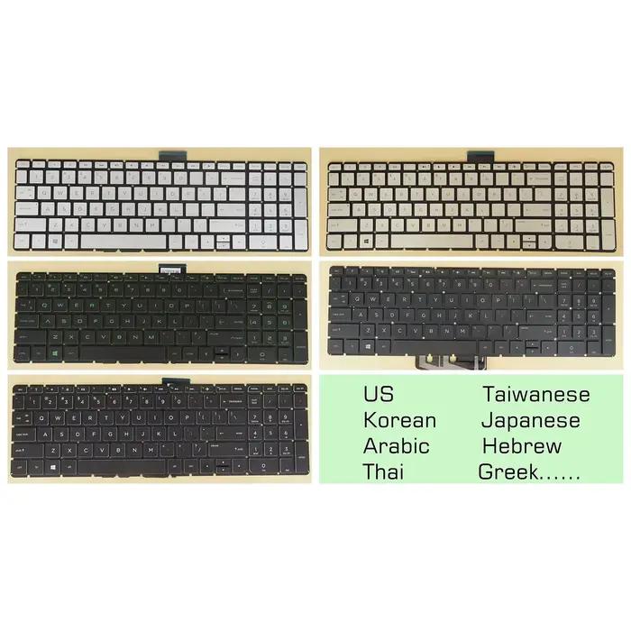 Clavier américain Taiwan coréen japon hébreu thaïlandais pour HP pavillon Envy 15z-aw000 17-ab000 17t-ab000 17t-ab200 m6-aq000 m6-ar000