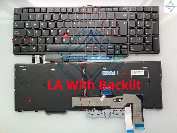 Nouveau clavier FR SP LA BR français brésil espagnol Latin rétro-éclairé pour Lenovo ThinkPad L15 L15 Gen 2 L15 GEN 1 P15V T15P L15NBL-1058P