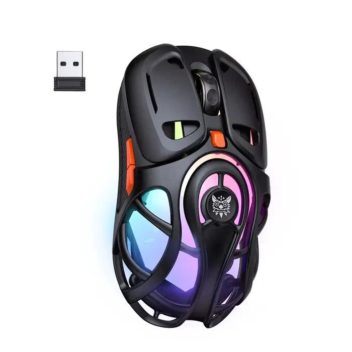 ONIKUMA 2025 nouveau modèle de souris de jeu sans fil légère et évidée Type DM02 longue Endurance taux d'orientation 1000Hz