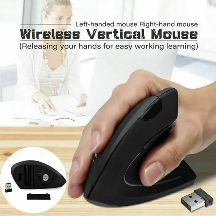 Souris de jeu verticale sans fil CUJMH ergonomique avec technologie 2.4Ghz pour ordinateur portable et bureau occasions de jeu intense à offrir