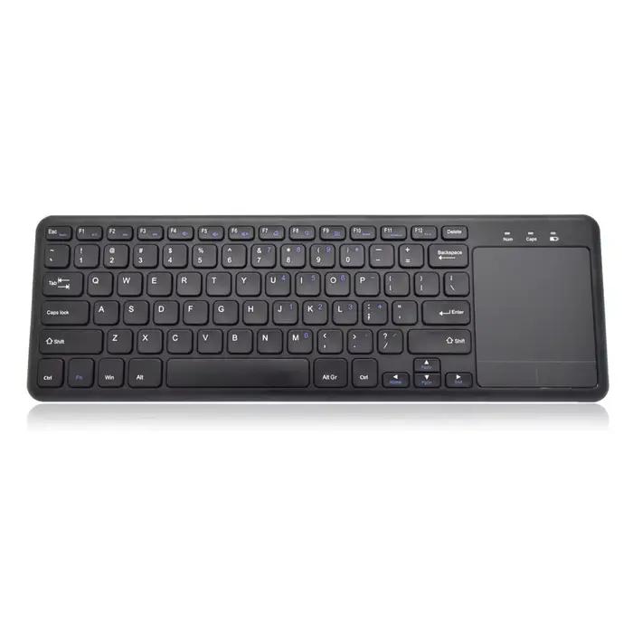Clavier portable sans fil noir avec pavé tactile