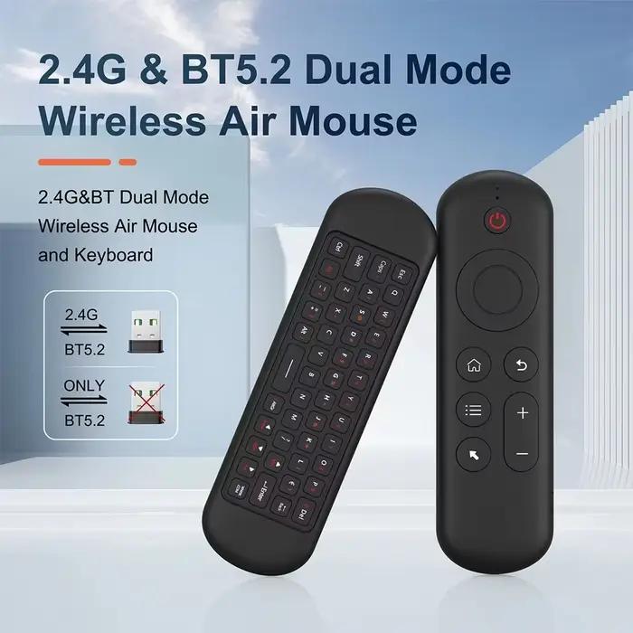2.4GHz sans fil M5 Air Mouse BT 5.2 Mini clavier rétro-éclairé télécommande IR apprentissage