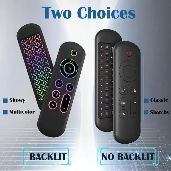 2.4GHz sans fil M5 Air Mouse BT 5.2 Mini clavier rétro-éclairé télécommande IR apprentissage