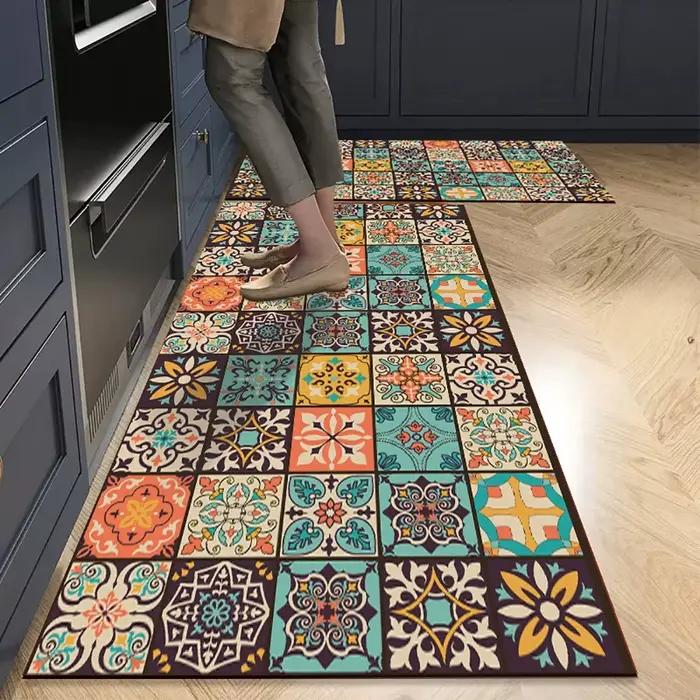 Tapis de cuisine imprimé, Long tapis de sol pour salon, chambre à coucher, paillasson d'entrée, décoration de salon