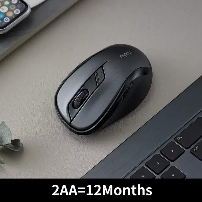 Rapoo-Souris Bluetooth sans fil ergonomique multi-appareils M500G