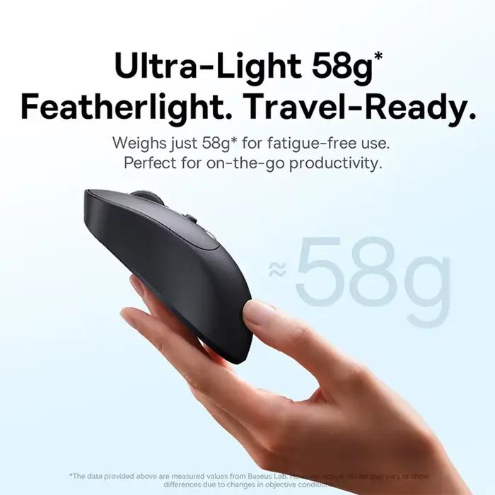 Souris sans fil ergonomique Baseus EM2 Bluetooth 5.3 2.4G type-c charge