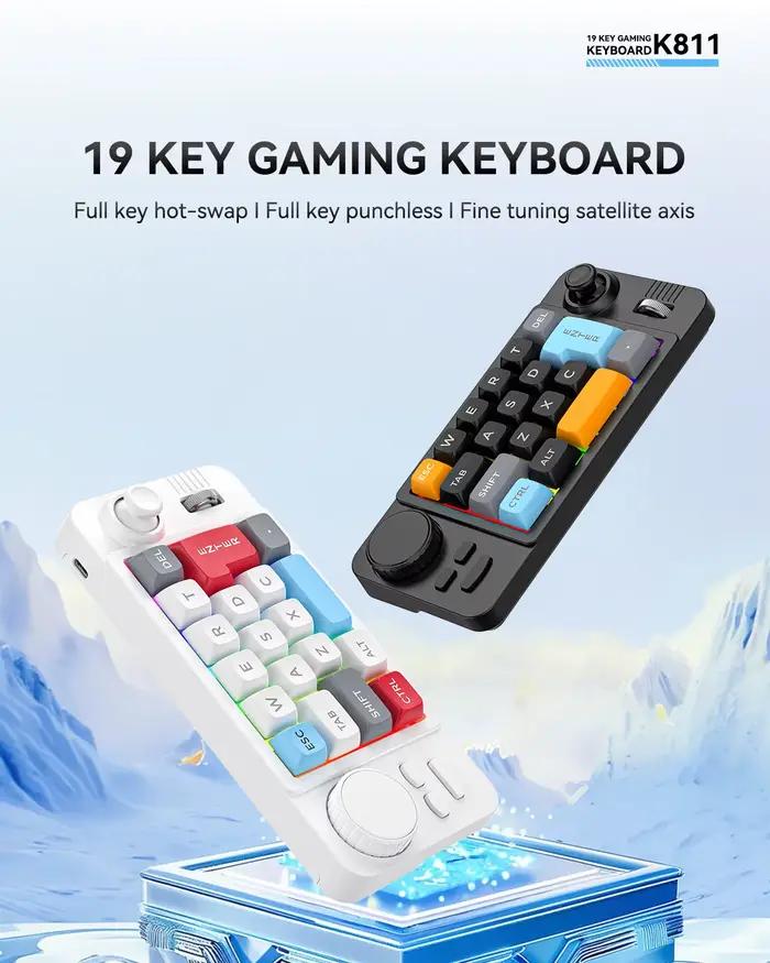 Clavier mécanique filaire Programmable avec molette de défilement de Volume