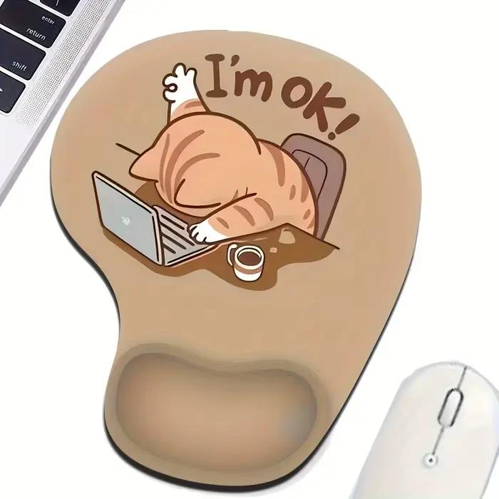Tapis de souris repose-poignet confortable avec un design de chat mignon