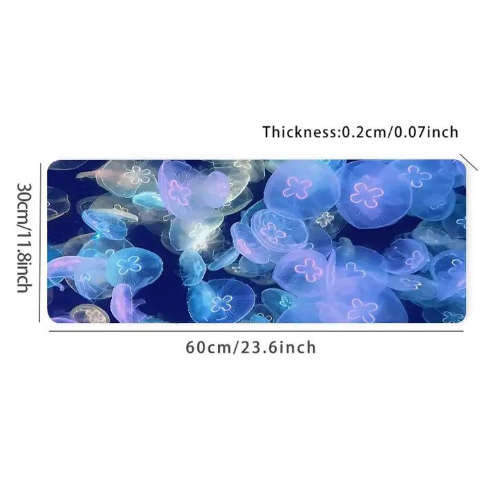 Grand tapis de souris méduse colorée