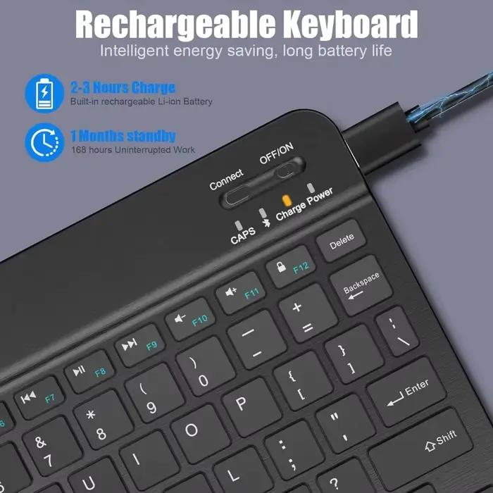 Clavier Bluetooth pour iPad 10e génération et tablettes Samsung Xiaomi blanc rouge noir confortable pour travail et jeu