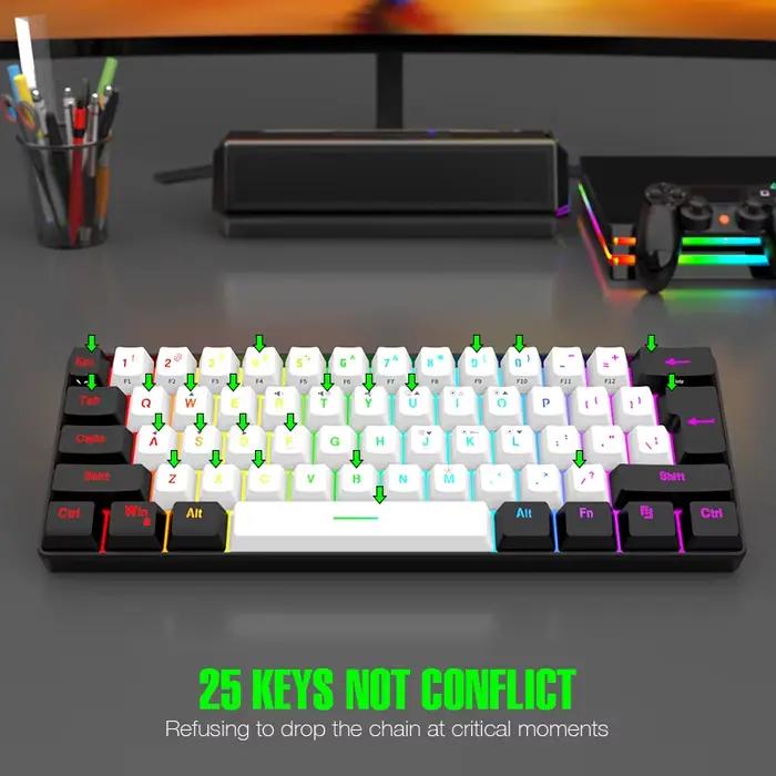 Clavier filaire compact à 61 touches avec disposition de membrane