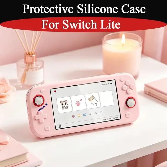 Coque de protection en silicone élégante pour Switch Lite 9 couleurs antidérapante coque de remplacement accessoire de jeu pour Switch Lite occaions spéciales cadeau pour gamer