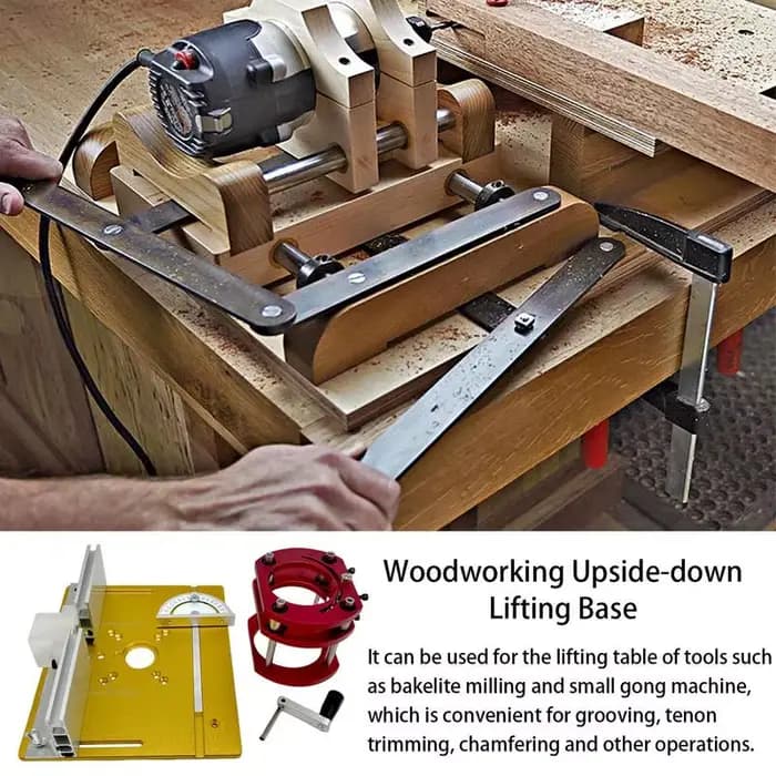 Kit de levage de routeur pour le travail du bois, système de levage antirouille, Base, échelle claire, outils pour le travail du bois, outils de gravure pour