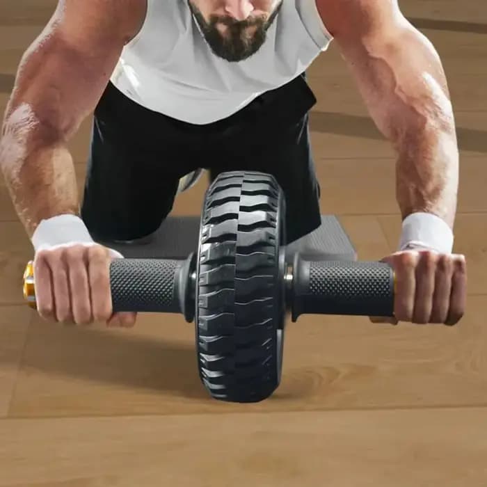 Gym pratique ventre poids perdre solide roue unique Stable Muscle Abdominal noyau puissance exercice roue en caoutchouc Ab roue rouleau