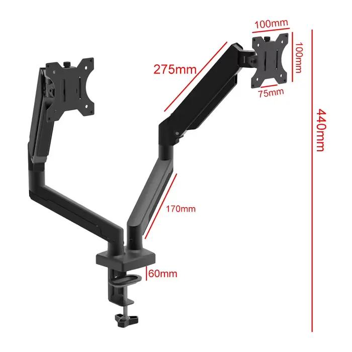 Support de double moniteur avec pince C
