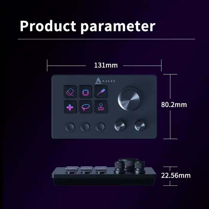 AJAZZ AKP03E clavier Macro Programmable panneau de Console multifonctionnel Assistente bouton personnalisé Mini