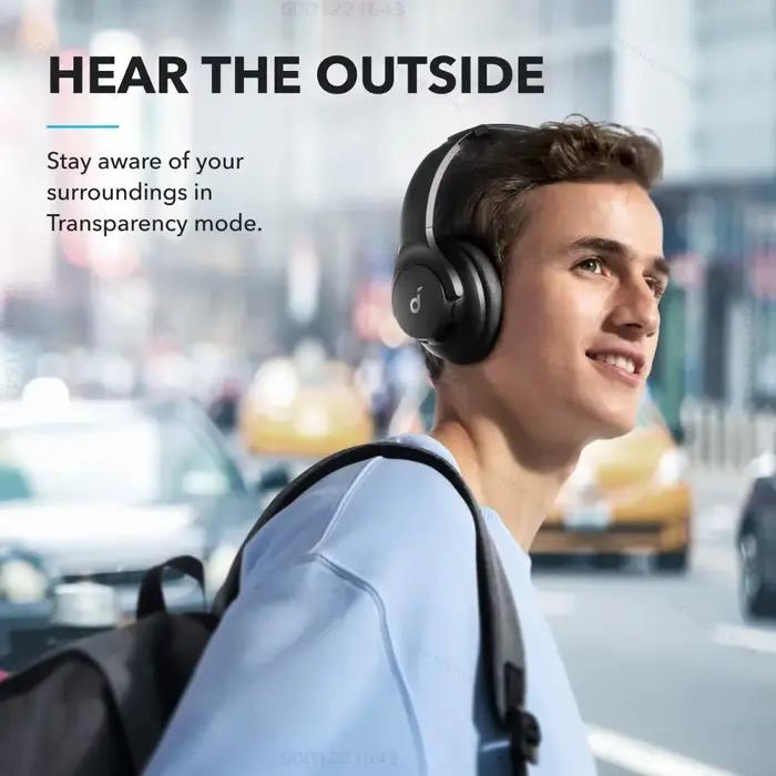 Casque sans fil Bluetooth supra-auriculaire Soundcore Q20i avec annulation active du bruit hybride