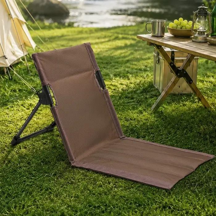Tapis de plage pliable avec dossier, chaise longue pliable confortable, chaise longue pliable, mobilier durable et polyvalent