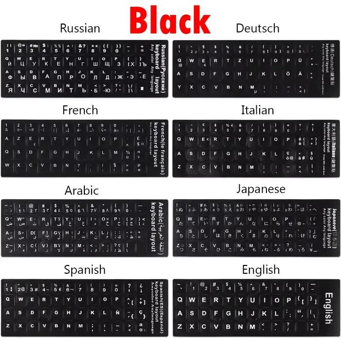 Autocollants de clavier pour ordinateur portable
