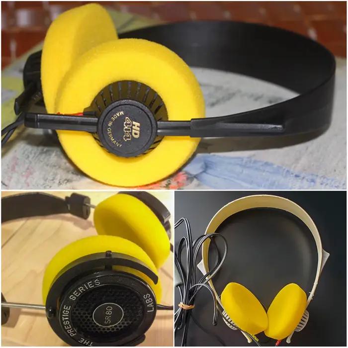 Coussinets d'oreille en mousse pour casque Sennheiser HD414 Grade SR60 SR80 SR60i SR80i SR125 SR225 SR325 SR SRI-Series PS1000 GS1000