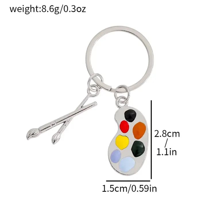 Porte-clés Pinceau de Peinture Fashion Palette – Outil de Peinture