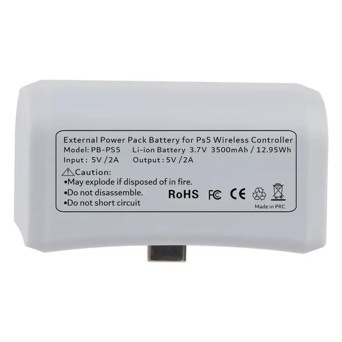 Batterie externe de contrôleur PS5 3500mAh avec Port de chargement de Type C
