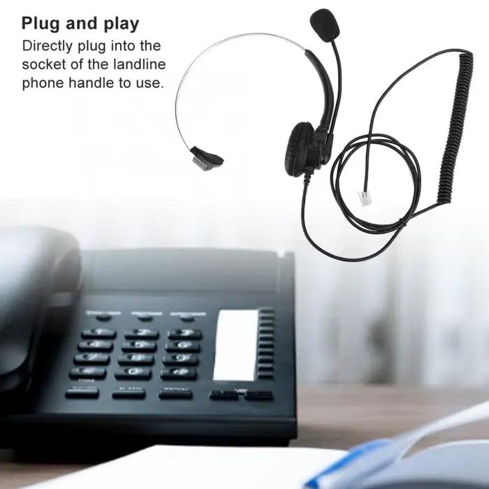 Casque de Téléphone Monaural Fixe avec Microphone