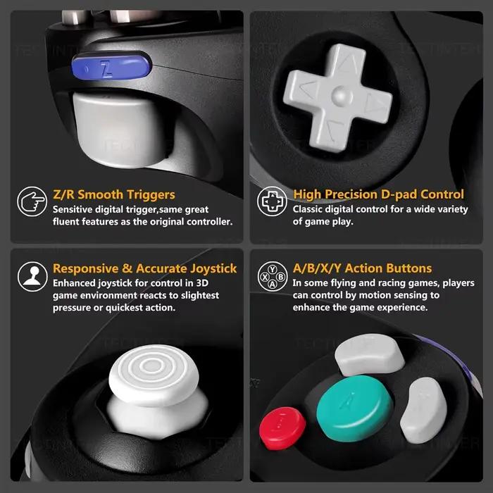 Manette filaire classique GC pour Nintendo Gamecube & Wii & Wii U & Switch
