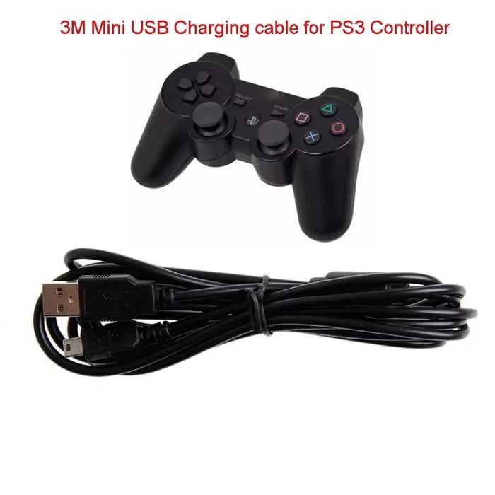 Câble de chargement USB 3m pour manette PS3 rallonge de jeu pour console PlayStation 3 occasion gaming libertés de mouvement sans interruption gaming expérience de jeu fluide et durable