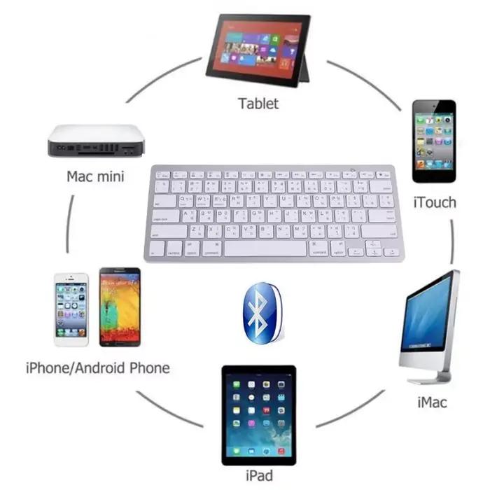 Clavier sans fil Bluetooth thaïlandais à 78 touches
