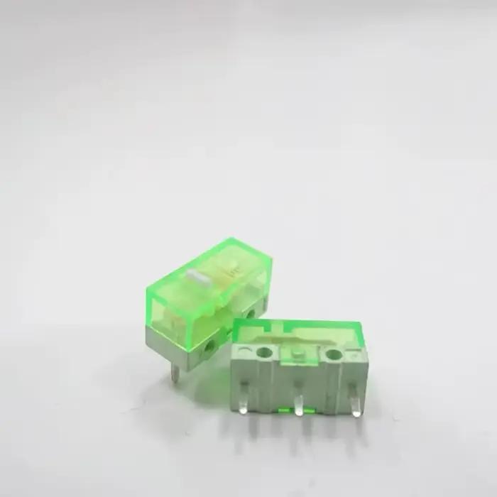 Nouveau HUANO jaune vert violet Transparent blanc point souris Micro bouton de commutation 90M 100M 120 millions de clic Lifespan 1 pièces