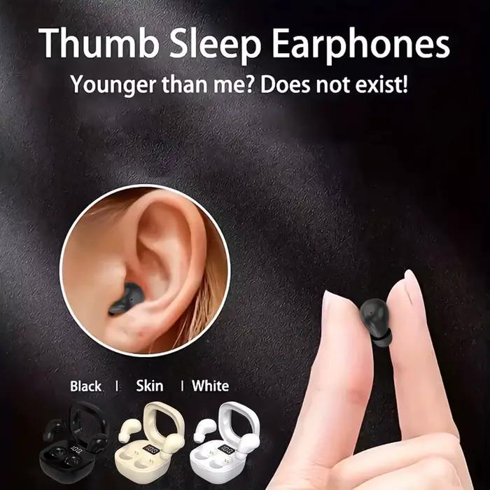 Mini écouteurs sans fil Bluetooth invisibles pour petits conduits auditifs, écouteurs de sommeil discrets et confortables pour écouter en toute discrétion